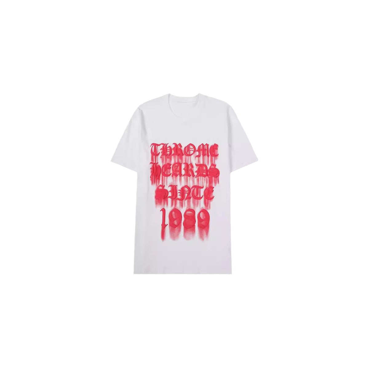 Chrome Heart T Shirts Crowe Sanskrit Rainbow Smiley Flower Horseshoe Print T-Shirt Short Sleeve