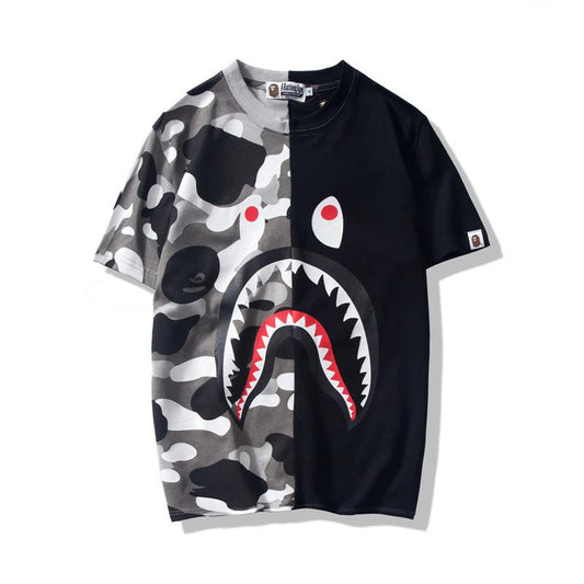Bathing Ape T-Shirt Summer Camouflage Color Matching Short Sleeve T-shirt