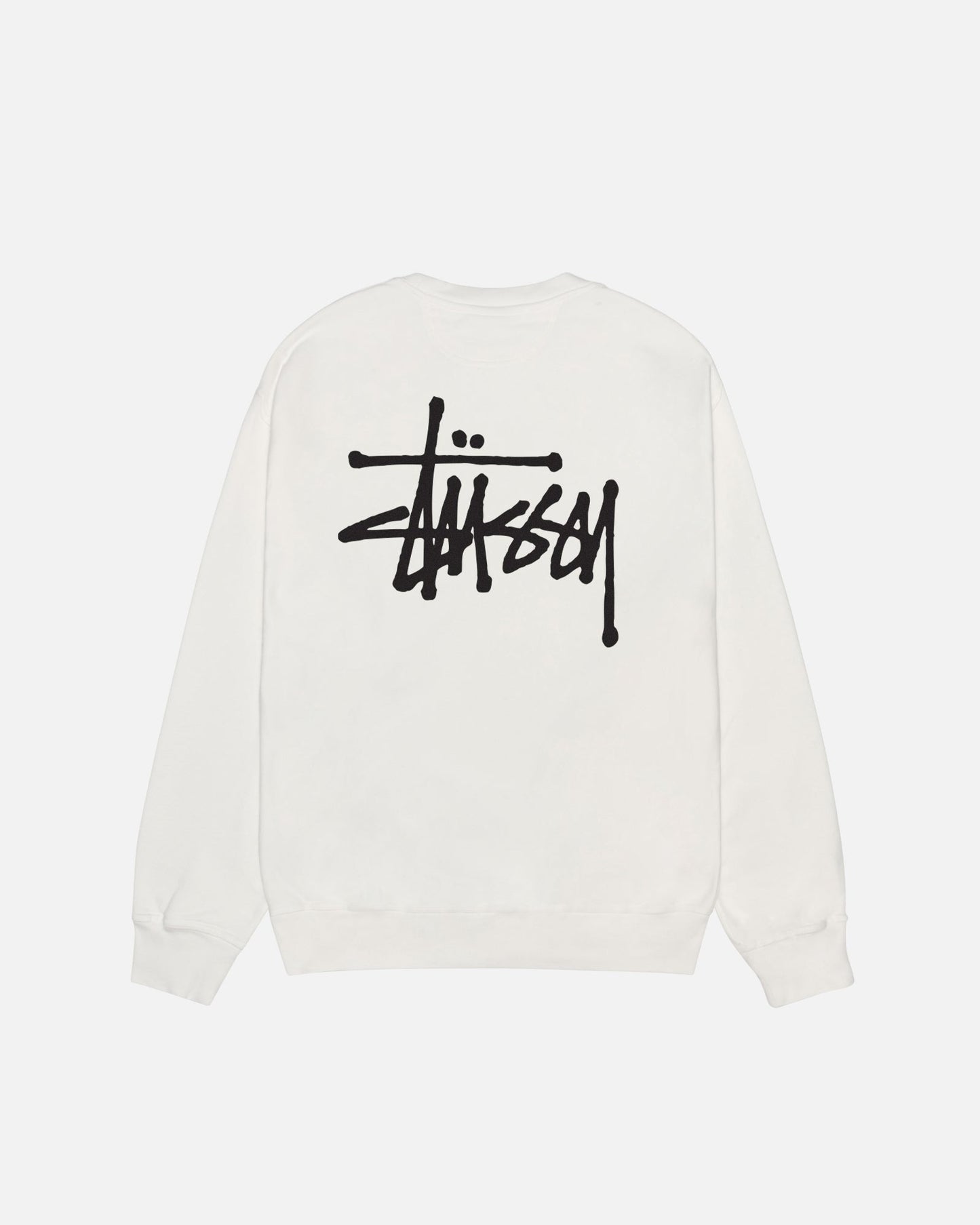 BASIC WHITE Stussy CREW PIGMENT DYED