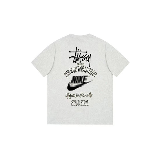Stussy The Wide World Tribe T-Shirt Loose Casual T-Shirts Same for Men and Women