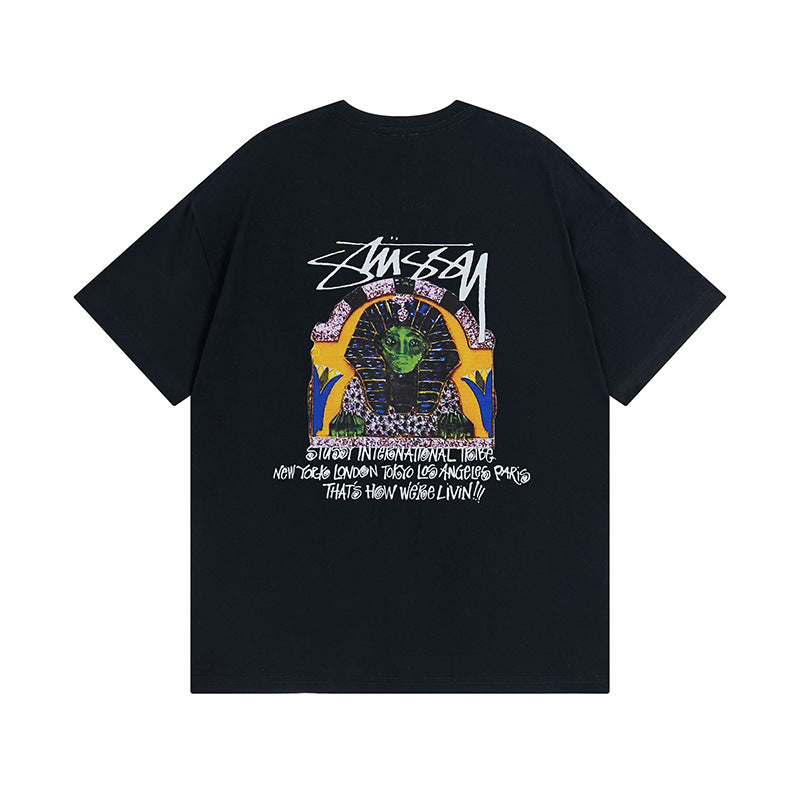 Stussy T-Shirts Casual Loose Couple T-Shirts