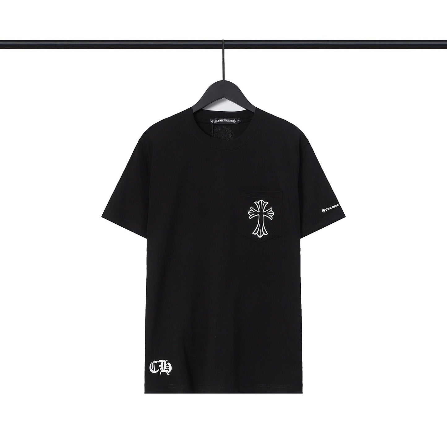 Chrome Heart T Shirts Sanskrit Color Printing Loose Casual Crew Neck Short Sleeve T-Shirt