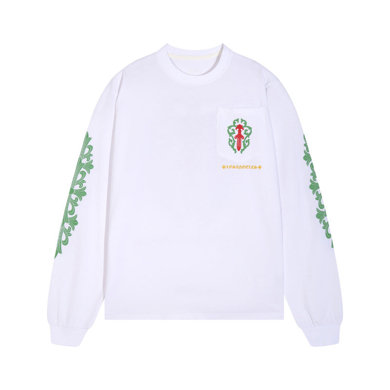 Chrome Heart T Shirts Rose Cross Vine Sword Long Sleeve