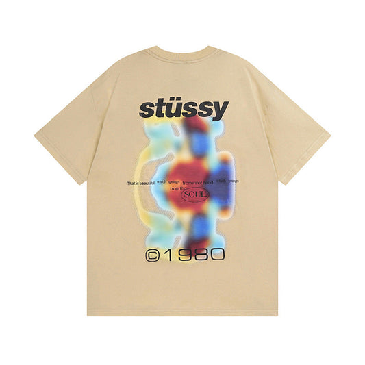 Stussy T-Shirts Casual Loose Couple T-Shirts