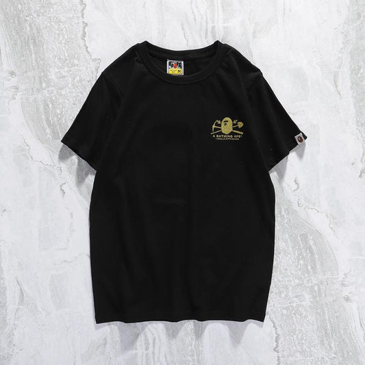 Bathing Ape T-Shirt Cartoon Anime Short Sleeve White Loose Round Neck Summer T-shirt