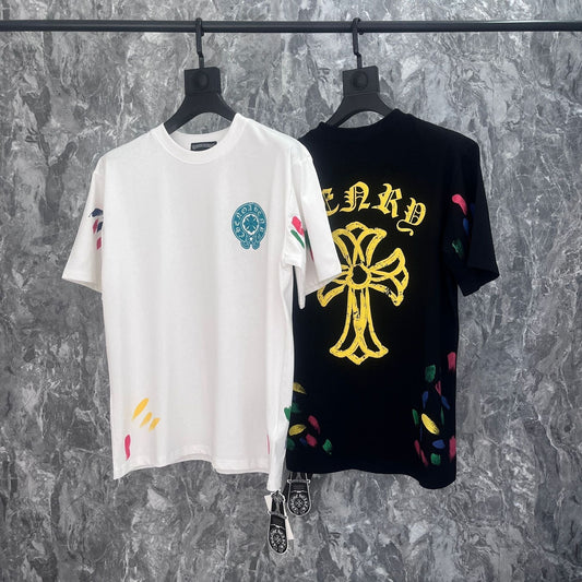Chrome Heart T Shirts Summer Short Sleeve Street Half Sleeve T-Shirt
