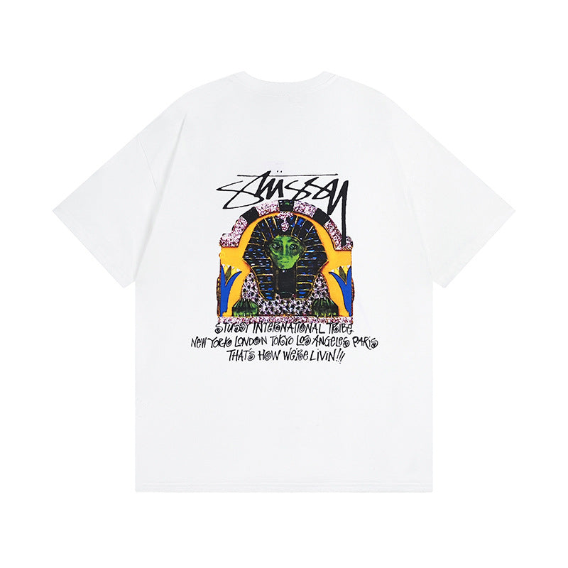 Stussy T-Shirts Casual Loose Couple T-Shirts