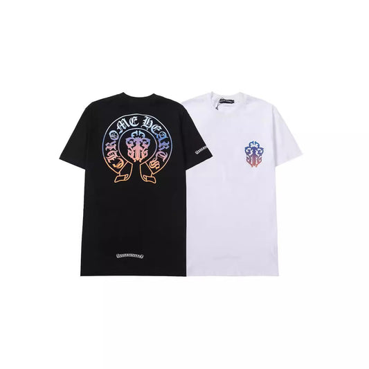 Chrome Heart T Shirts gradual change horseshoe bayonet sword