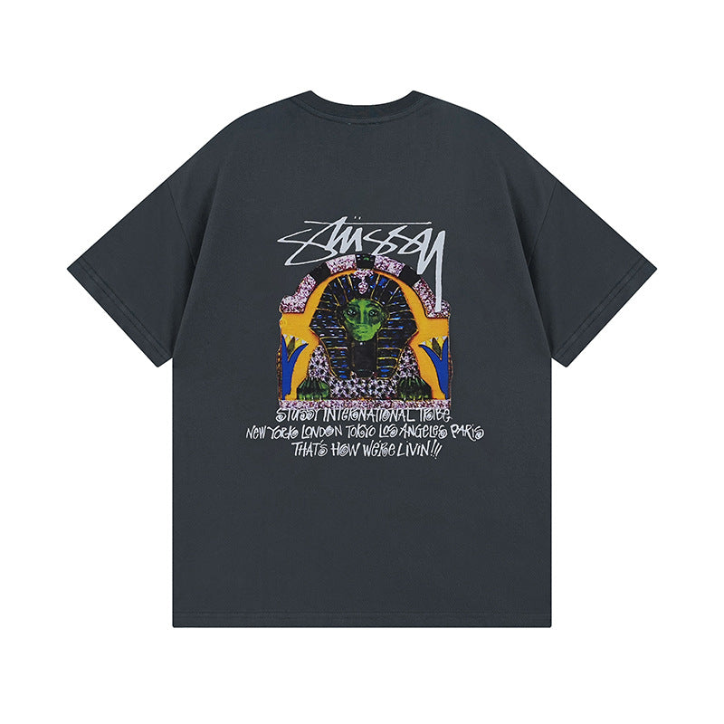 Stussy T-Shirts Casual Loose Couple T-Shirts