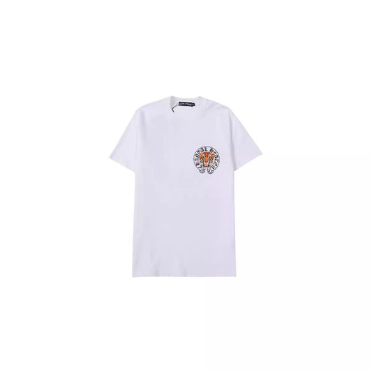 Chrome Heart T Shirts Color Scroll Tiger Head Pattern Short Sleeve T-Shirt