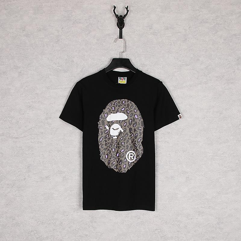 Bathing Ape T-Shirt Summer Camouflage Leopard Print Casual Plus Size Short Sleeve T-shirt
