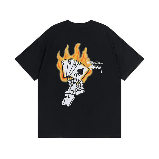 Stussy T-Shirts Casual Loose Couple T-Shirts