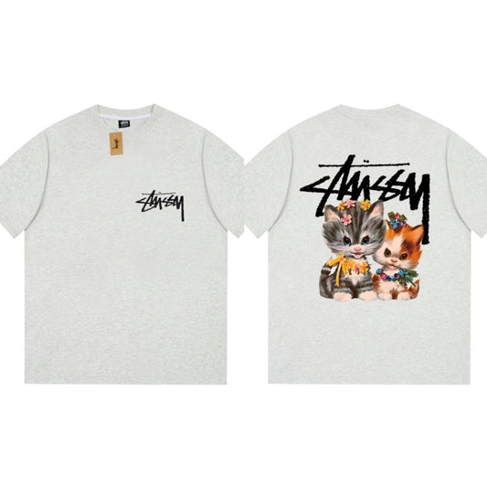 Stussy T-Shirts Loose Casual T-Shirts Same for Men and Women